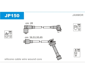 Sada kabelů pro zapalování JANMOR JP150