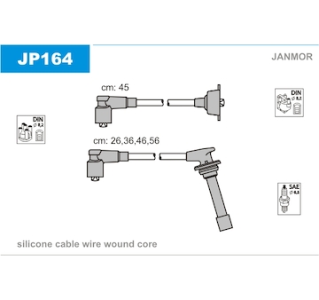 Sada kabelů pro zapalování JANMOR JP164