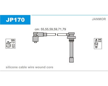 Sada kabelů pro zapalování JANMOR JP170