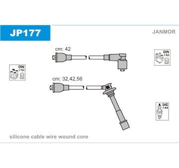Sada kabelů pro zapalování JANMOR JP177