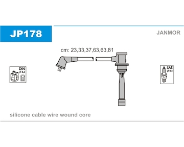 Sada kabelů pro zapalování JANMOR JP178