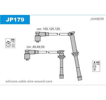 Sada kabelů pro zapalování JANMOR JP179