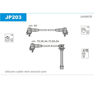Sada kabelů pro zapalování JANMOR JP203