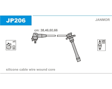 Sada kabelů pro zapalování JANMOR JP206