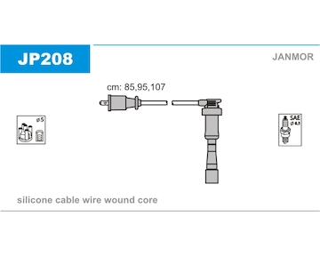 Sada kabelů pro zapalování JANMOR JP208