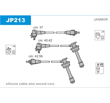 Sada kabelů pro zapalování JANMOR JP213