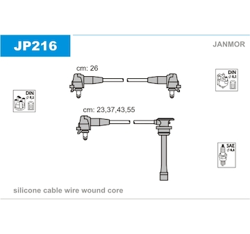Sada kabelů pro zapalování JANMOR JP216
