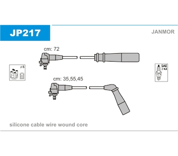 Sada kabelů pro zapalování JANMOR JP217