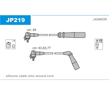 Sada kabelů pro zapalování JANMOR JP219