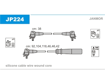 Sada kabelů pro zapalování JANMOR JP224