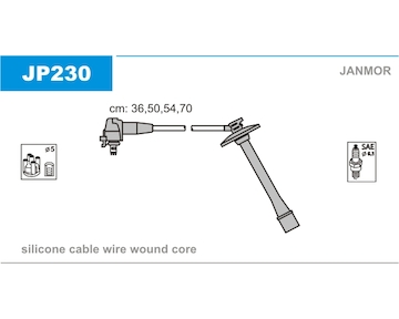 Sada kabelů pro zapalování JANMOR JP230