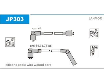 Sada kabelů pro zapalování JANMOR JP303