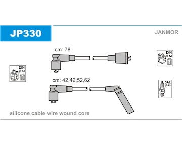 Sada kabelů pro zapalování JANMOR JP330