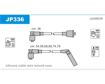 Sada kabelů pro zapalování JANMOR JP336