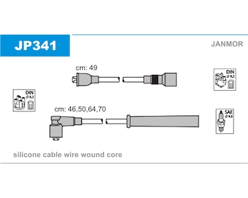 Sada kabelů pro zapalování JANMOR JP341