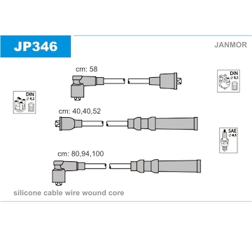 Sada kabelů pro zapalování JANMOR JP346