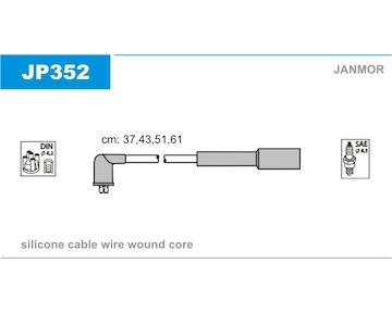 Sada kabelů pro zapalování JANMOR JP352