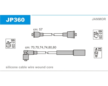 Sada kabelů pro zapalování JANMOR JP360