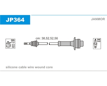 Sada kabelů pro zapalování JANMOR JP364
