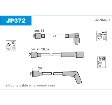 Sada kabelů pro zapalování JANMOR JP372