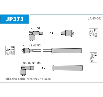 Sada kabelů pro zapalování JANMOR JP373