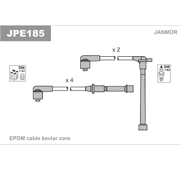 Sada kabelů pro zapalování JANMOR JPE185