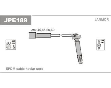 Sada kabelů pro zapalování JANMOR JPE189