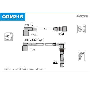Sada kabelů pro zapalování JANMOR ODM215