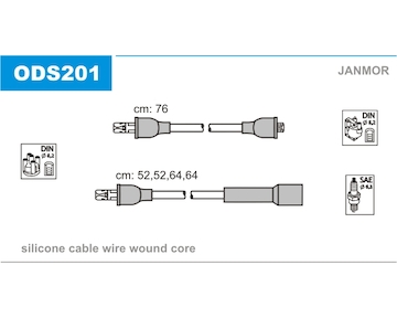 Sada kabelů pro zapalování JANMOR ODS201