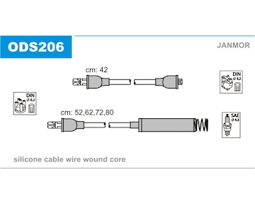 Sada kabelů pro zapalování JANMOR ODS206