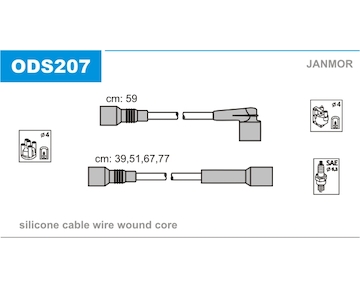 Sada kabelů pro zapalování JANMOR ODS207