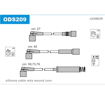 Sada kabelů pro zapalování JANMOR ODS209