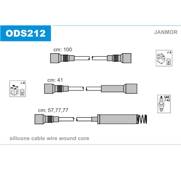 Sada kabelů pro zapalování JANMOR ODS212