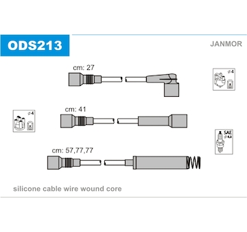 Sada kabelů pro zapalování JANMOR ODS213