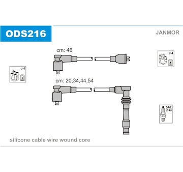 Sada kabelů pro zapalování JANMOR ODS216