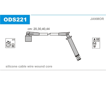 Sada kabelů pro zapalování JANMOR ODS221