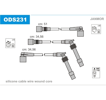 Sada kabelů pro zapalování JANMOR ODS231