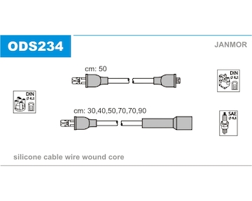 Sada kabelů pro zapalování JANMOR ODS234