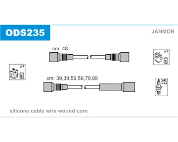 Sada kabelů pro zapalování JANMOR ODS235