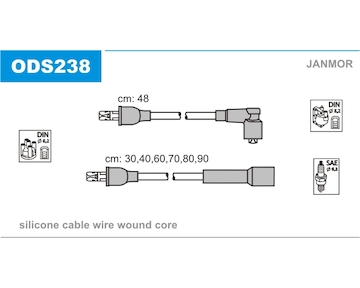 Sada kabelů pro zapalování JANMOR ODS238