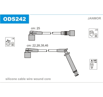 Sada kabelů pro zapalování JANMOR ODS242
