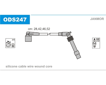 Sada kabelů pro zapalování JANMOR ODS247