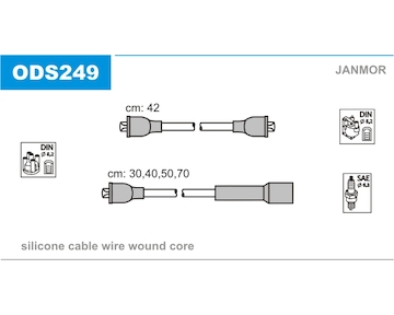 Sada kabelů pro zapalování JANMOR ODS249