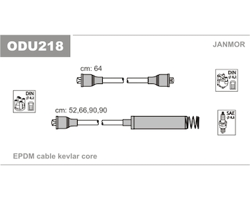 Sada kabelů pro zapalování JANMOR ODU218