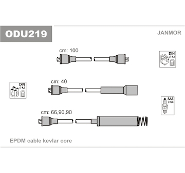 Sada kabelů pro zapalování JANMOR ODU219