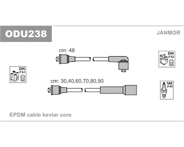 Sada kabelů pro zapalování JANMOR ODU238