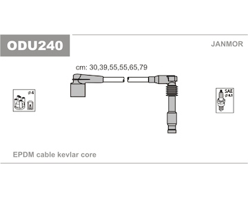 Sada kabelů pro zapalování JANMOR ODU240