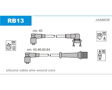 Sada kabelů pro zapalování JANMOR RB13