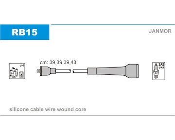 Sada kabelů pro zapalování JANMOR RB15