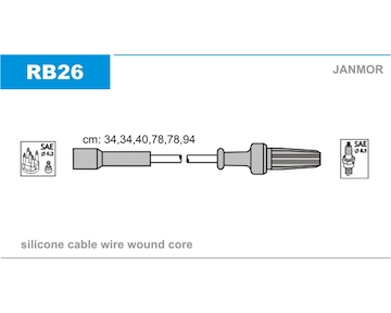 Sada kabelů pro zapalování JANMOR RB26